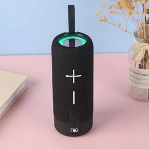 Bluetooth-колонка TG619C з RGB ПІДСВІЧУВАННЯМ, speakerphone, радіо, black, фото 2