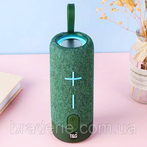 Bluetooth-колонка TG619C з RGB ПІДСВІЧУВАННЯМ, speakerphone, радіо, green