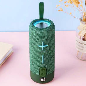 Bluetooth-колонка TG619C з RGB ПІДСВІЧУВАННЯМ, speakerphone, радіо, green, фото 2