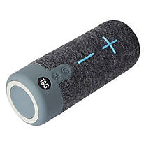 Bluetooth-колонка TG619C з RGB ПІДСВІЧУВАННЯМ, speakerphone, радіо, grey, фото 3