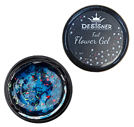 Гель із квітами з фольги Designer Foil Flower Gel 5 мл, FG11