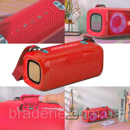 Bluetooth-колонка TG641, c функцією speakerphone, радіо, red, фото 2