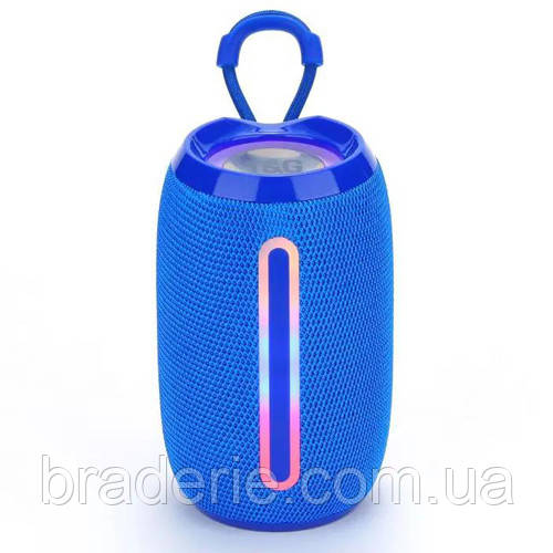 Bluetooth-колонка TG653 з RGB ПІДСВІЧУВАННЯМ,  speakerphone, радіо, blue