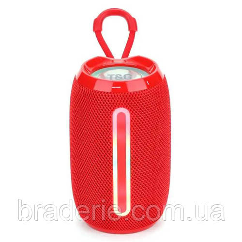 Bluetooth-колонка TG653 з RGB ПІДСВІЧУВАННЯМ,  speakerphone, радіо, red