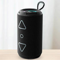 Bluetooth-колонка TG656 з RGB ПІДСВІЧУВАННЯМ, speakerphone, радіо, black, фото 2