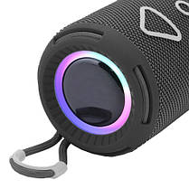 Bluetooth-колонка TG656 з RGB ПІДСВІЧУВАННЯМ, speakerphone, радіо, black, фото 4