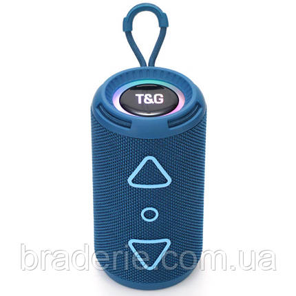 Bluetooth-колонка TG656 з RGB ПІДСВІЧУВАННЯМ,  speakerphone, радіо, blue, фото 1