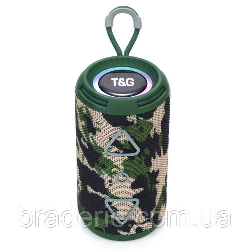 Bluetooth-колонка TG656 з RGB ПІДСВІЧУВАННЯМ,  speakerphone, радіо, camouflage