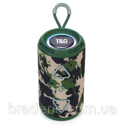 Bluetooth-колонка TG656 з RGB ПІДСВІЧУВАННЯМ, speakerphone, радіо, camouflage, фото 1