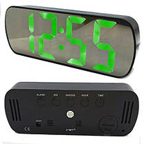 Годинник мережний VST-895Y-4, зелений, температура, USB, фото 2