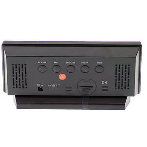 Годинник мережевий VST-897-1, червоний, температура, USB, фото 2