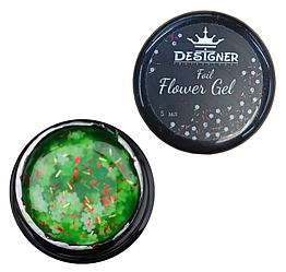 Гель з квітами із фольги Designer Foil Flower Gel 5 мл, FG09