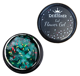 Гель із квітами з фольги Designer Foil Flower Gel 5 мл, FG08