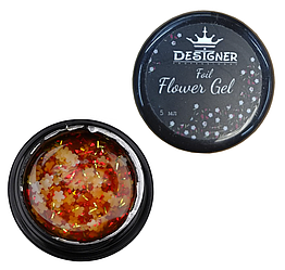 Гель із квітами з фольги Designer Foil Flower Gel 5 мл, FG05