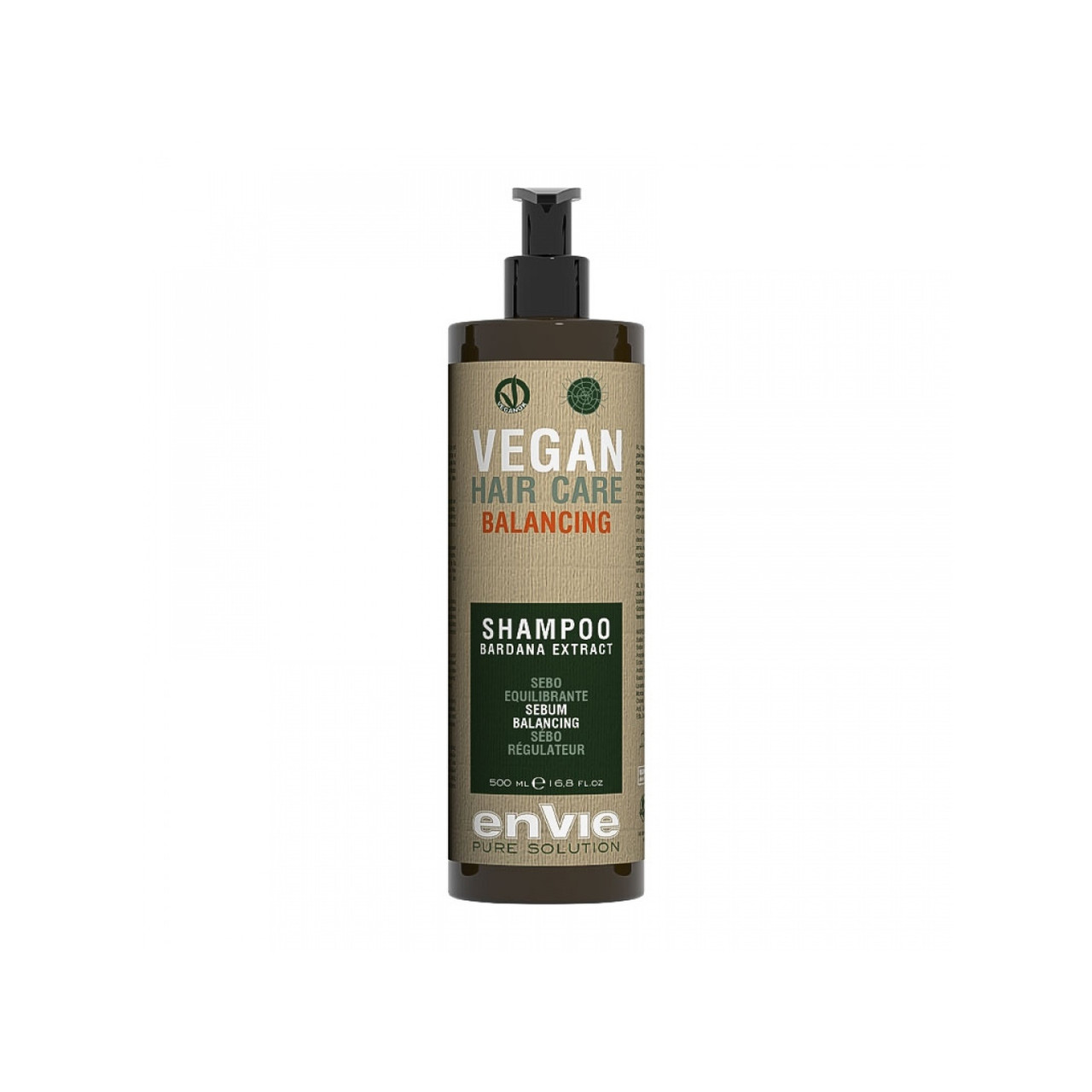 Зволожуючий шампунь Envie Vegan Frizzy and Dry Shampoo Linum Seed Extract для сухого та кучерявого волосся, 500 мл (EN854)