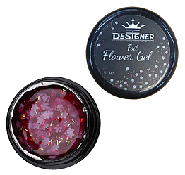 Гель із квітами з фольги Designer Foil Flower Gel 5 мл, FG06