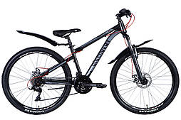 Підлітковий велосипед 26" Discovery Trek AM DD 13" сірий, Сірий, 13", 130-150 см