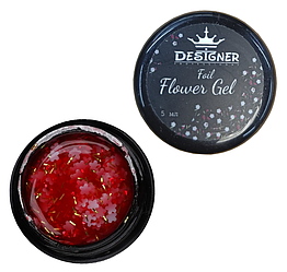 Гель із квітами з фольги Designer Foil Flower Gel 5 мл, FG02