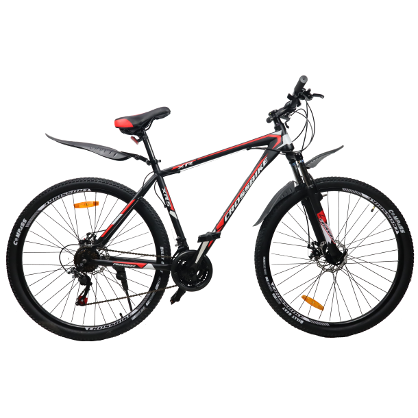 Велосипед Crossbike 27,5" Racer 17" чорно-червоний, Чорний, 17", 156-170 см