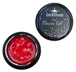 Гель із квітами з фольги Designer Foil Flower Gel 5 мл, FG07