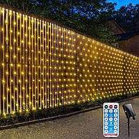 Гирлянда CORST Net Lights Outdoor Solar Powered, 3,6 x 1,5 м Садовые сказочные огни Наружные сетчатые огни