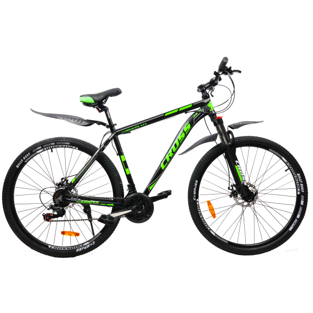 Велосипед Cross 27,5" Hunter 17" чорно-зелений, Чорний, 17", 156-170 см