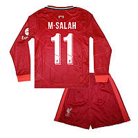 Детская футбольная форма M.SALAH 11 Ливерпуль 2021-2022 длинный рукав Nike Home 115-125 см (set3259_115475)