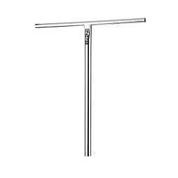 Кермо для трюкового самоката Hipe H01 T-Bar Oversize (HIC/SCS), 700х600мм, chrome