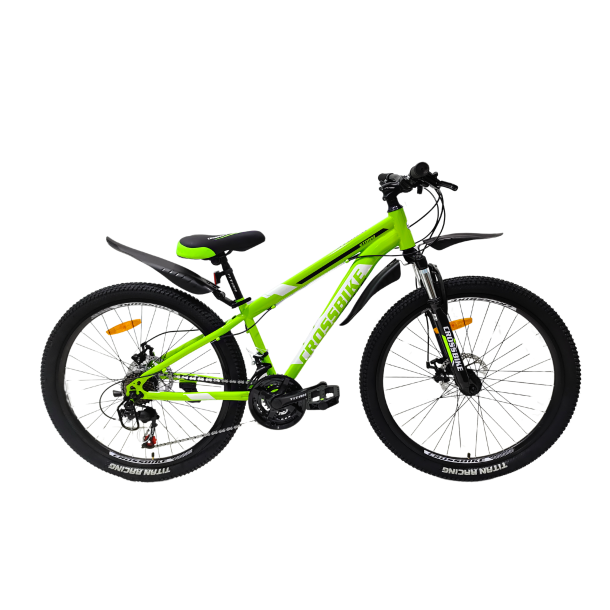 Підлітковий велосипед CrossBike 26" Storm 13" зелений, Зелений, 13", 130-150 см