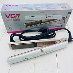 Плойка випрямляч з турмаліновим покриттям VGR V-522 / Випрямляч для волосся / Праска для вирівнювання волосся