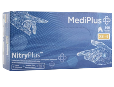 Рукавички нітрилові сині NitryPlus, р. XS (50пар)