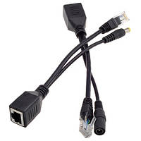 Сплиттер PoE для CCTV камер, 2шт, Ethernet 5.5x2.1мм lb