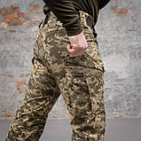 Штани тактичні військові 6 кишень GRIFON "GENERAL" піксель ріп-стоп (вафелька), фото 2