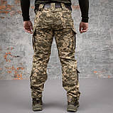 Штани тактичні військові 6 кишень GRIFON "GENERAL" піксель ріп-стоп (вафелька), фото 7
