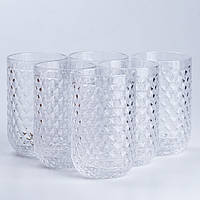 Набор стаканов из толстого стекла 6 шт по 450 мл, прозрачные классические стаканы на новоселье