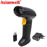 Сканер бездротовий Asianwell 6208RB з блоком живлення, receiver 2,4G + BT, image 2D, чорний, фото 6