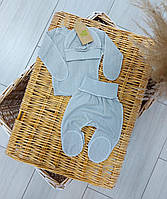 Комплект для немовляти із куліра сірого кольору р. 56-62