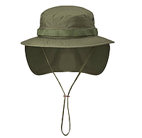 Панама тактическая Helikon-Tex Универсальная с хвостом XL Масло BOONIE Hat - PolyCotton Ripstop - Olive Green