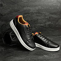 Черные мужские демисезонные кеды 43 размер, спортивные кроссовки для города, прогулок