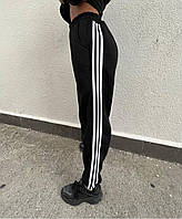 Женские штаны джоггеры с лампасами (черные, серые) 42-44, 44-46, 46-50 размеры
