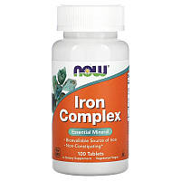 Комплекс із Залізом Iron Complex Now Foods 100 таблеток