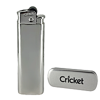 Запальничка Cricket Deluxe Turbo метал (турбо) — Silver