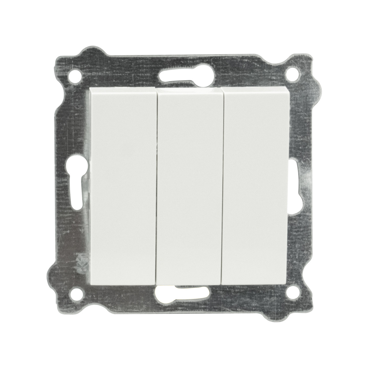 Механізм вимикача 3-клв. білий KARELL, фото 1