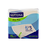 Пеленки влагопоглощающие Septona одноразовые Dry Plus 60*90 15 шт