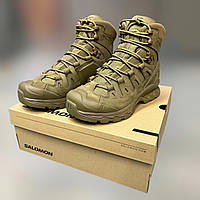 Берцы тактические Salomon QUEST 4D Forces 2, р. 40 2/3 (7), цвет Койот, GoreTex, берцы армейские тактические