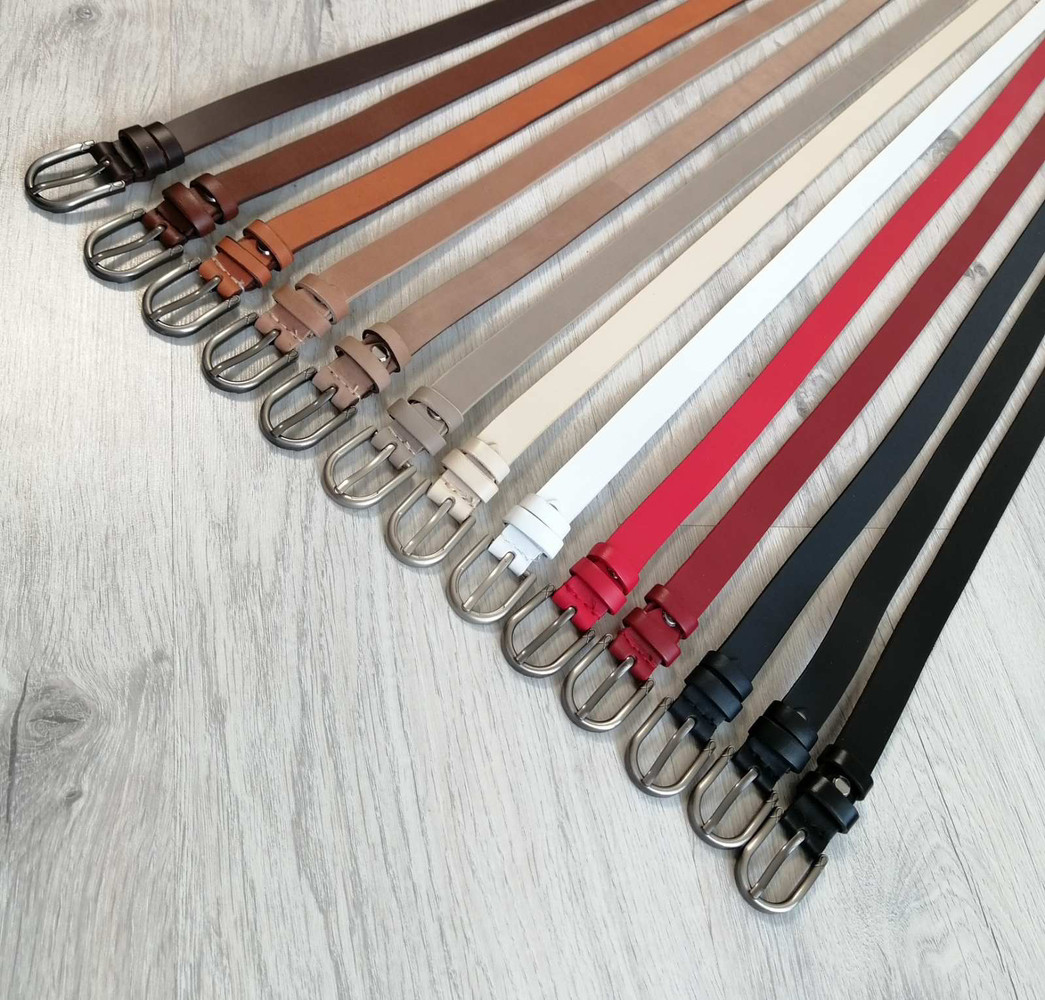 Жіночий шкіряний вузький ремінь, фото 1