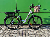 Электровелосипед Cubic-Bike ELECTRIC 26" Белый 500ватт 10.4 Ач 48В в багажнике