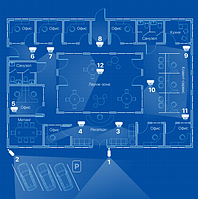 Відеоспостереження AHD 2Мп 12 камер для офісу