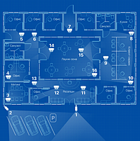 Відеоспостереження AHD 2Мп 16 камер для офісу