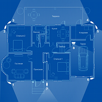 IP відеоспостереження 8 камер (2 Мп) для приватного будинку